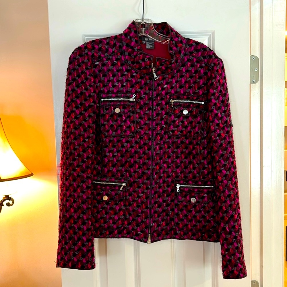 Per Se Pink and Black Blazer- size 12 - Picture 1 of 6